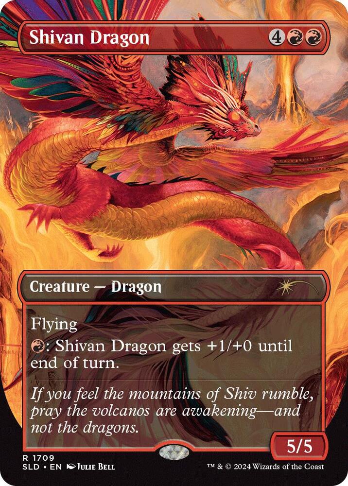 Shivan Dragon 1709 card from Secret Lair Drop Series