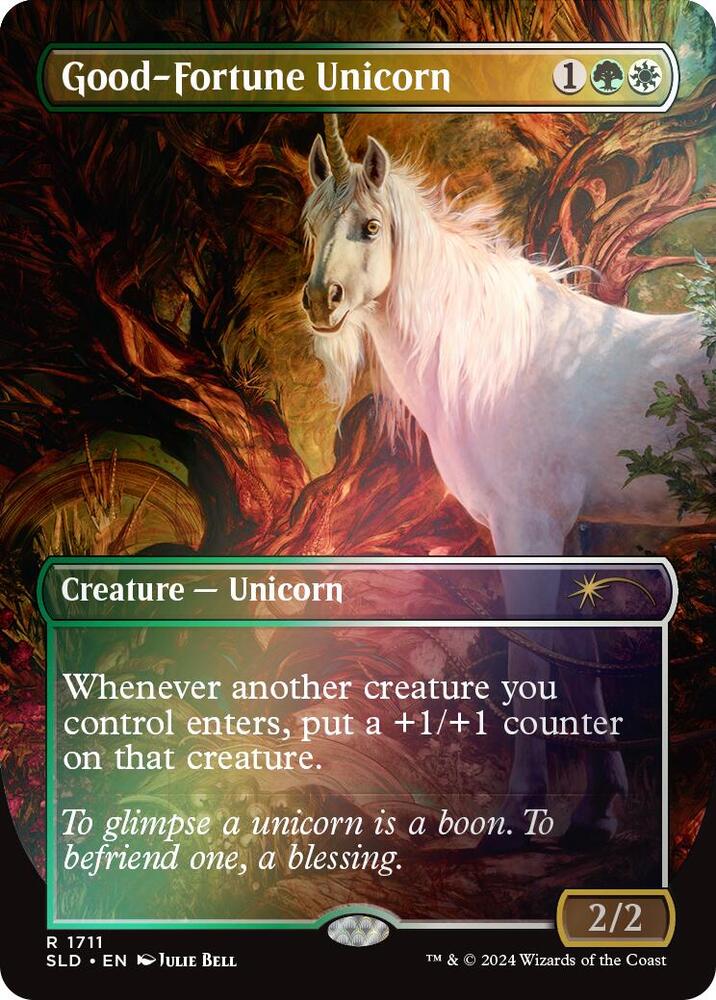 Good-Fortune Unicorn (Rainbow Foil) 1711 card from Secret Lair Drop Series