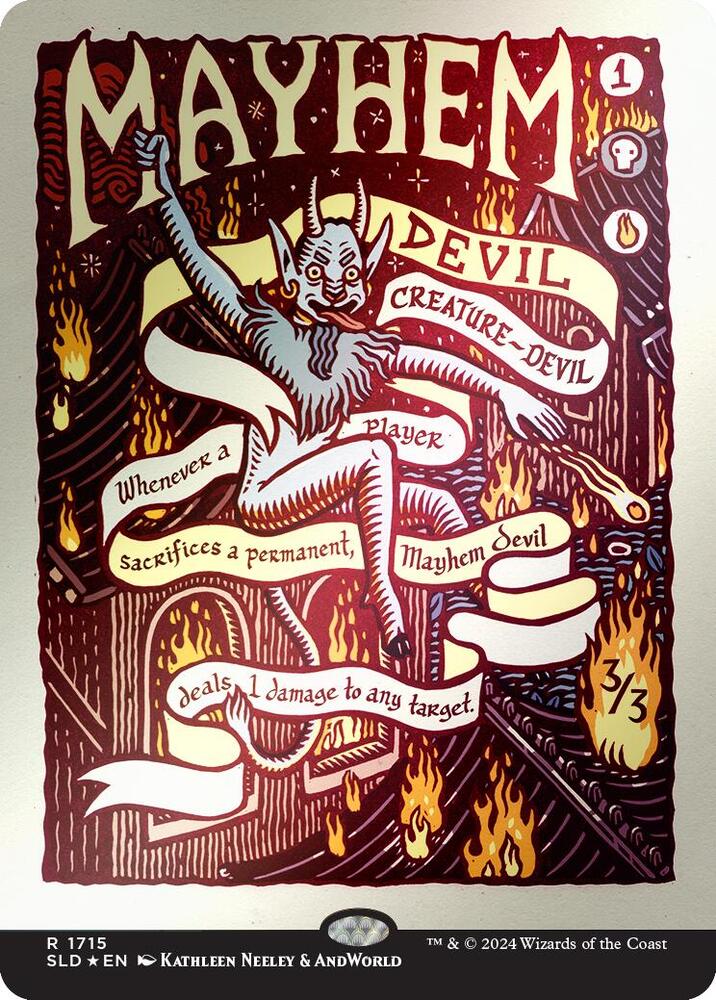 Mayhem Devil (Rainbow Foil) 1715 card from Secret Lair Drop Series