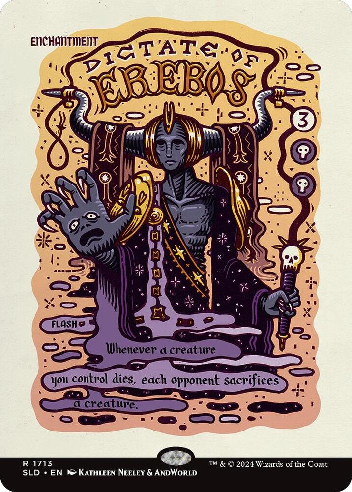 Dictate of Erebos 1713 card from Secret Lair Drop Series