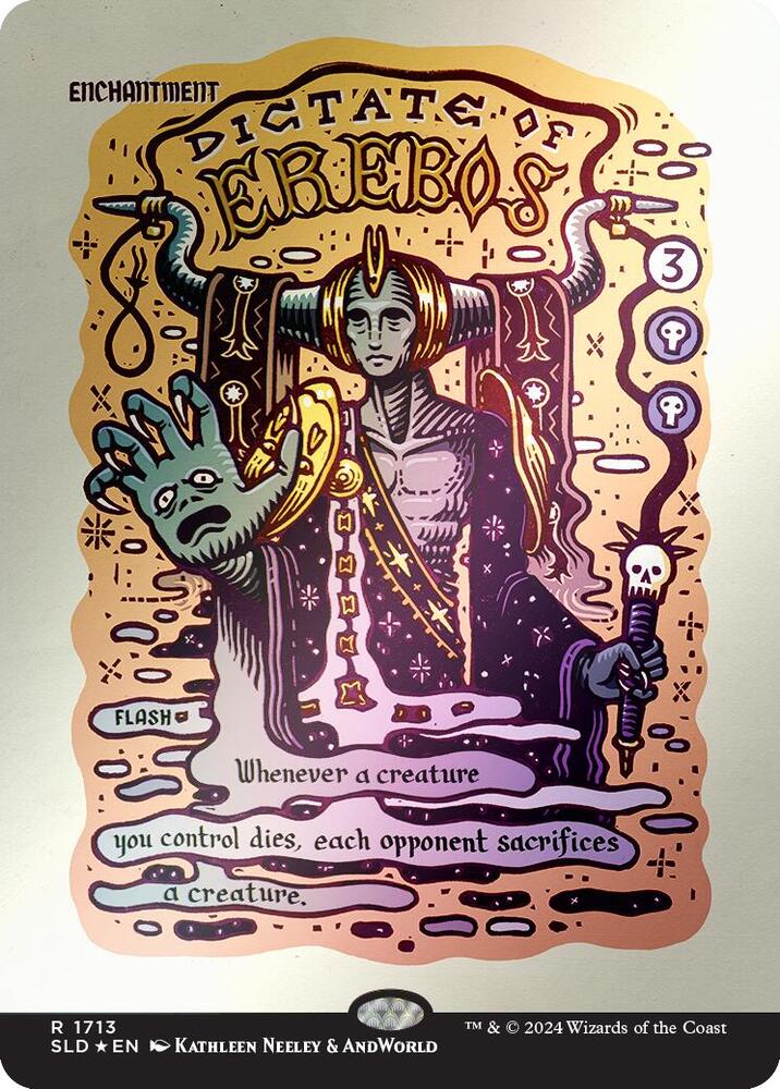 Dictate of Erebos (Rainbow Foil) 1713 card from Secret Lair Drop Series