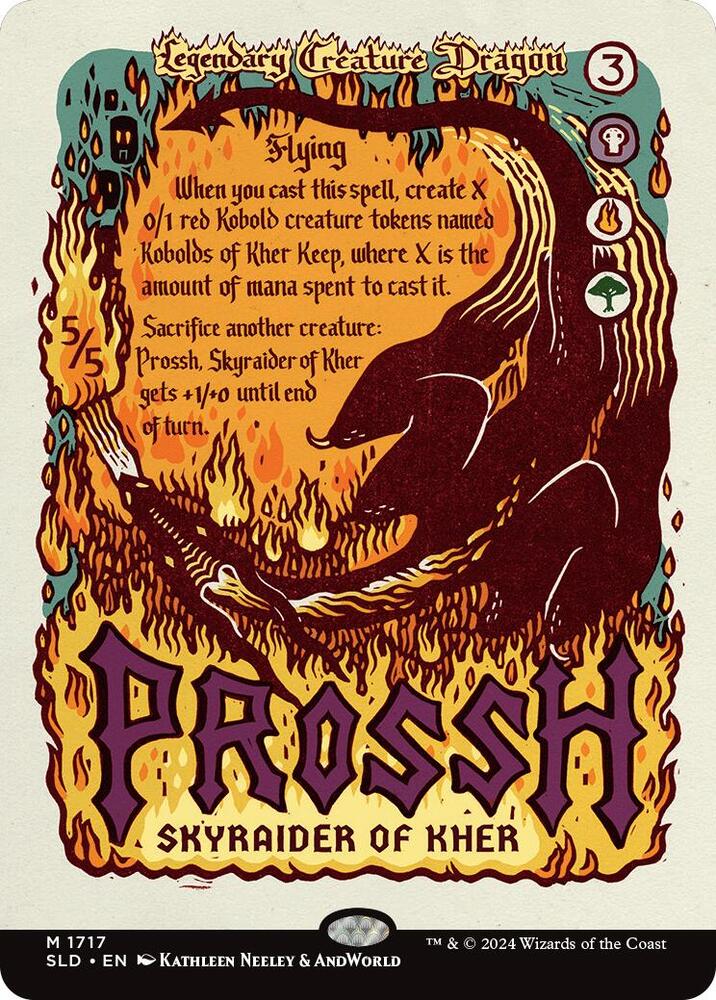 Prossh, Skyraider of Kher 1717 card from Secret Lair Drop Series