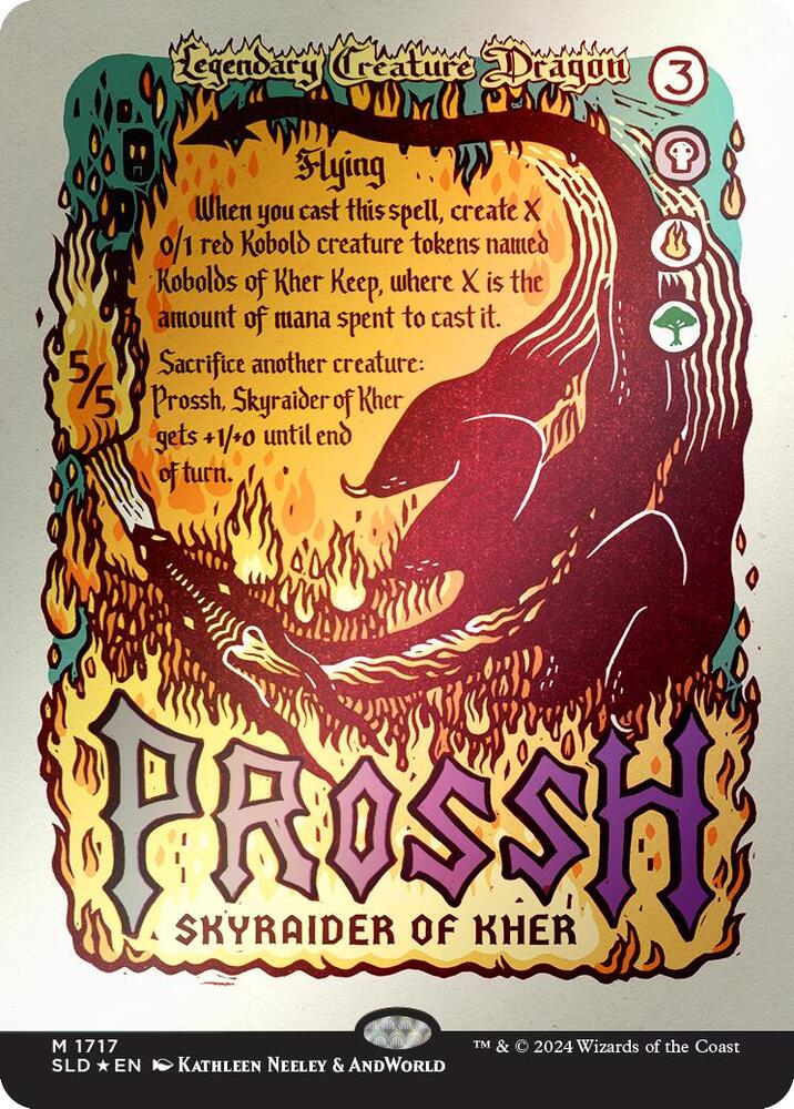 Prossh, Skyraider of Kher (Rainbow Foil) 1717 card from Secret Lair Drop Series