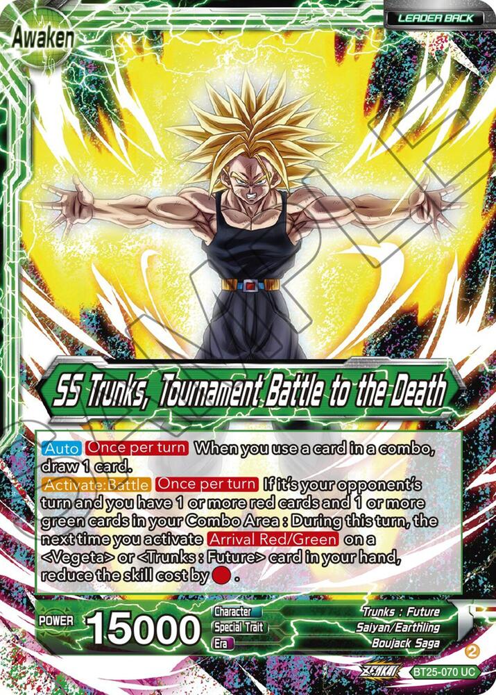 Trunks // SS Trunks, Tournament Battle to the Death BT25-070 card from Legend of the Dragon Balls