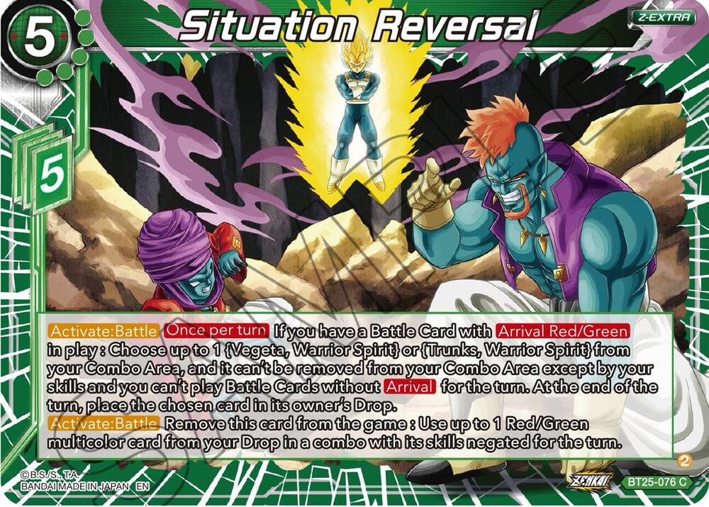 Situation Reversal BT25-076 card from Legend of the Dragon Balls