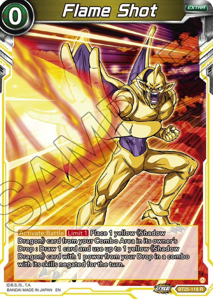 Flame Shot BT25-118 card from Legend of the Dragon Balls