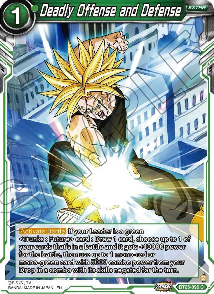 Deadly Offense and Defense BT25-096 card from Legend of the Dragon Balls