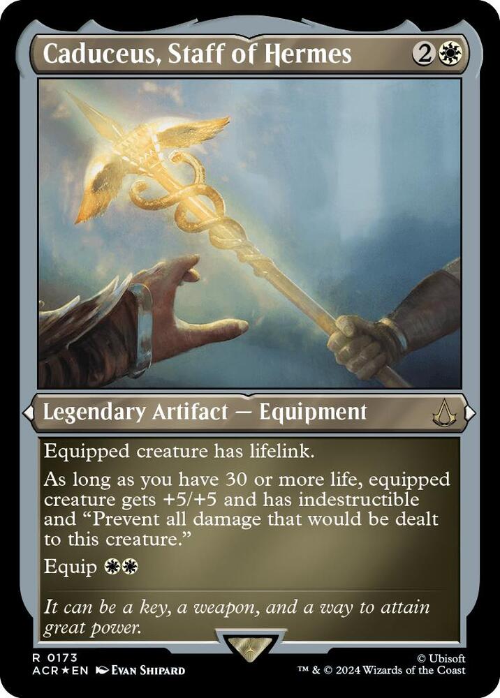 Caduceus, Staff of Hermes (Foil Etched) 173 card from Universes Beyond: Assassin's Creed