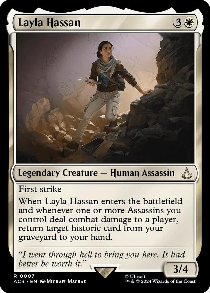 Layla Hassan 7 card from Universes Beyond: Assassin's Creed