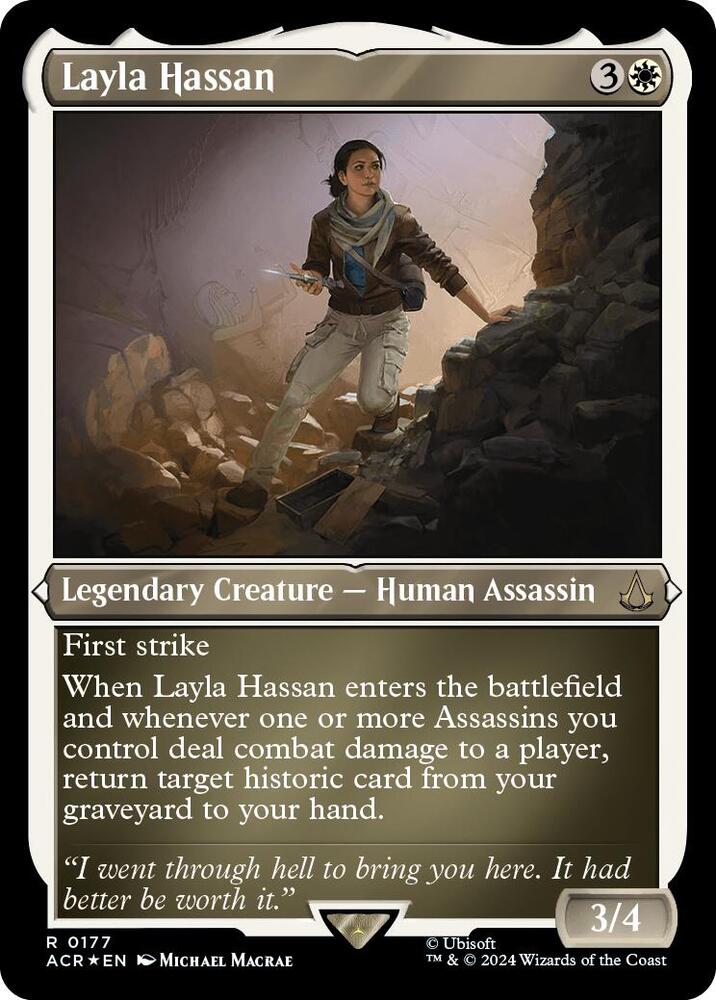 Layla Hassan (Foil Etched) 177 card from Universes Beyond: Assassin's Creed