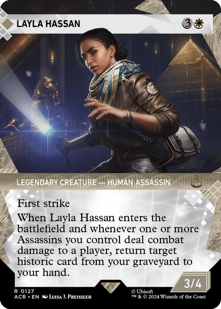 Layla Hassan (Showcase) 127 card from Universes Beyond: Assassin's Creed