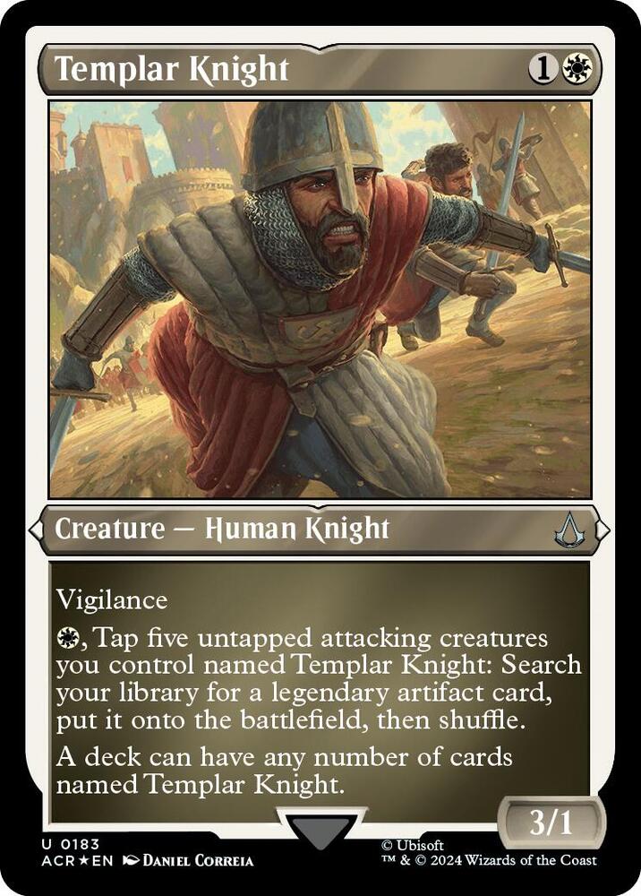 Templar Knight (Foil Etched) 183 card from Universes Beyond: Assassin's Creed