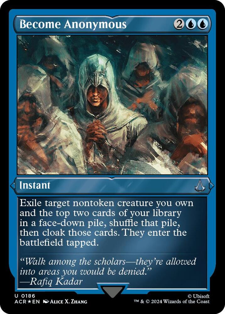 Become Anonymous (Foil Etched) 186 card from Universes Beyond: Assassin's Creed