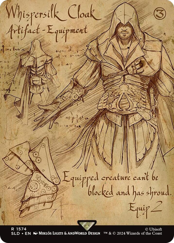 Whispersilk Cloak 1574 card from Secret Lair Drop Series