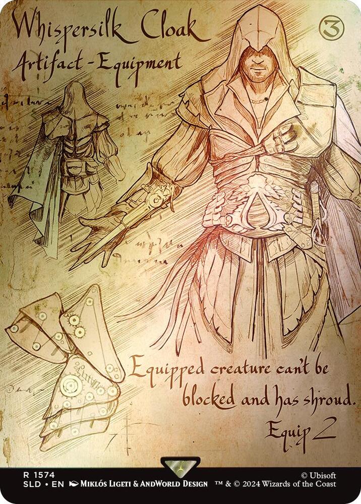 Whispersilk Cloak (Rainbow Foil) 1574 card from Secret Lair Drop Series