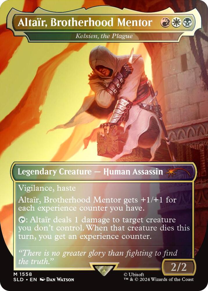 Altair, Brotherhood Mentor - Kelsien, the Plague (Rainbow Foil) 1558 card from Secret Lair Drop Series