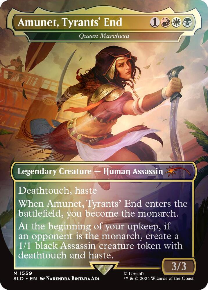 Amunet, Tyrants' End - Queen Marchesa (Rainbow Foil) 1559 card from Secret Lair Drop Series