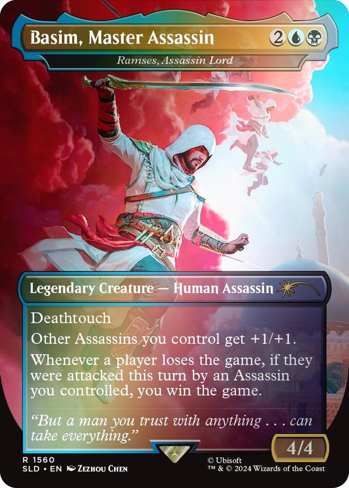 Basim, Master Assassin - Ramses, Assassin Lord (Rainbow Foil) 1560 card from Secret Lair Drop Series