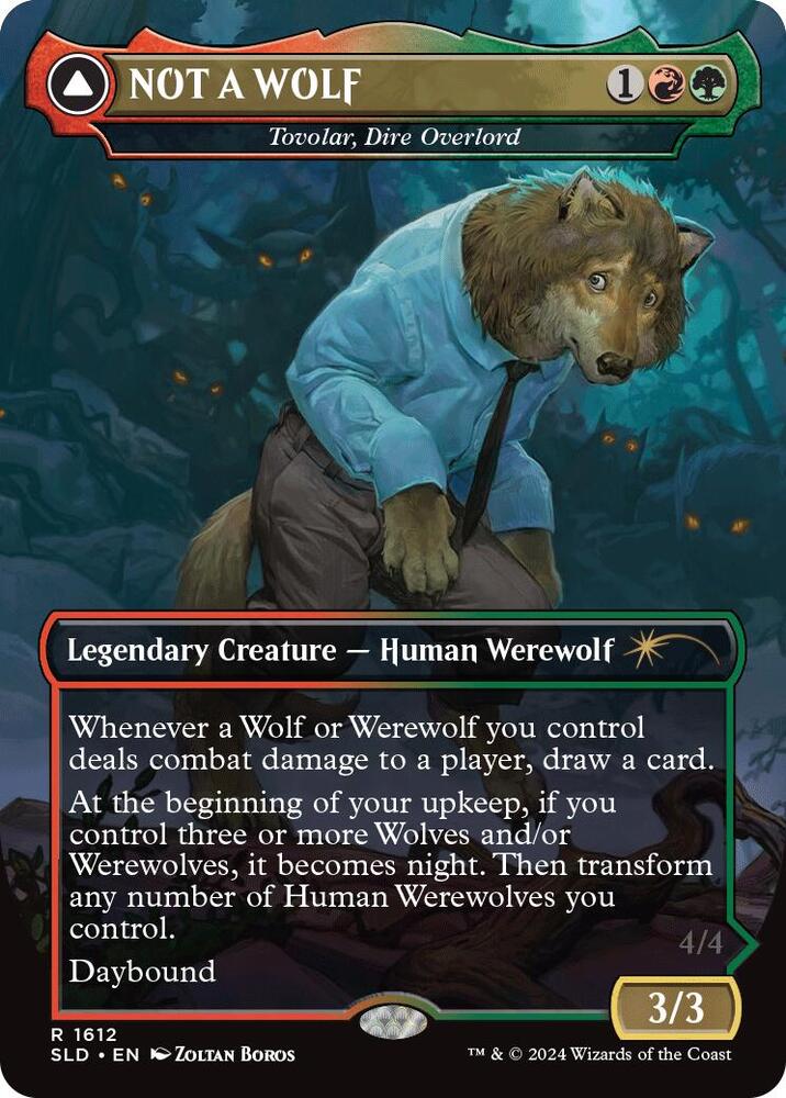 NOT A WOLF - Tovolar, Dire Overlord 1612 card from Secret Lair Drop Series