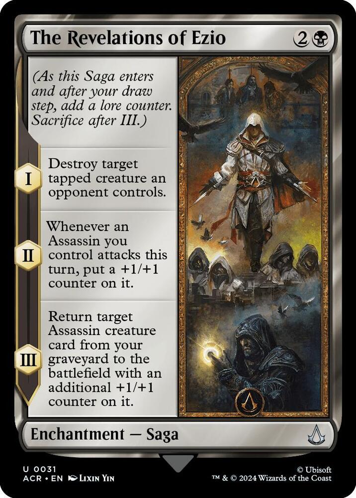 The Revelations of Ezio 31 card from Universes Beyond: Assassin's Creed