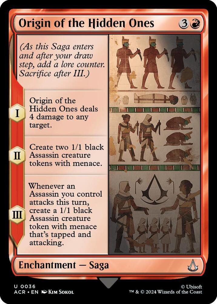 Origin of the Hidden Ones 36 card from Universes Beyond: Assassin's Creed