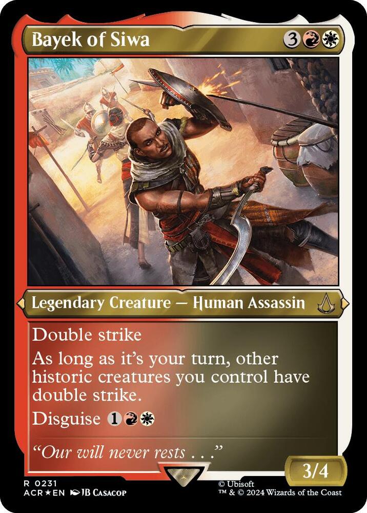 Bayek of Siwa (Foil Etched) 231 card from Universes Beyond: Assassin's Creed