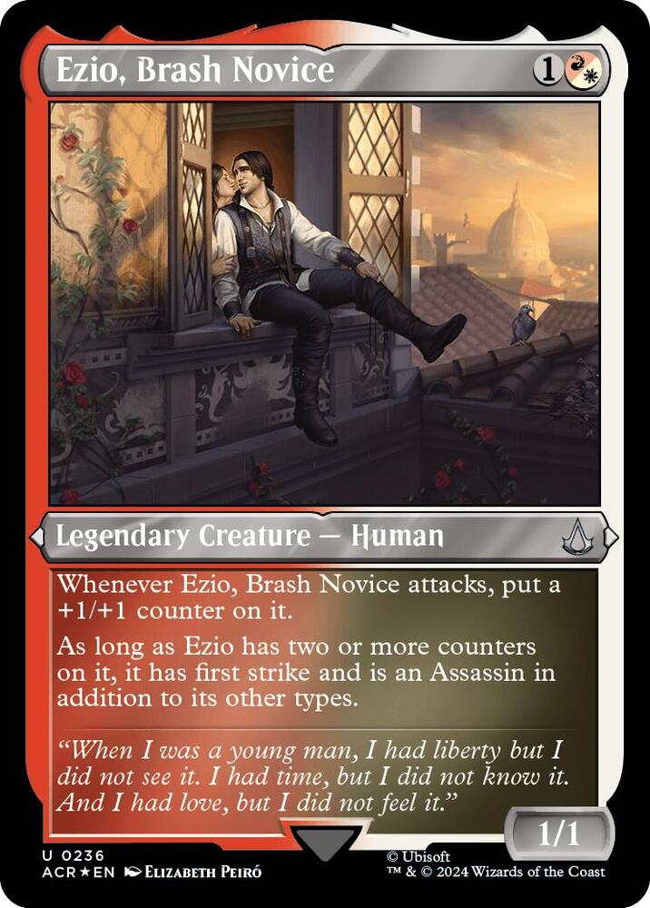 Ezio, Brash Novice (Foil Etched) 236 card from Universes Beyond: Assassin's Creed