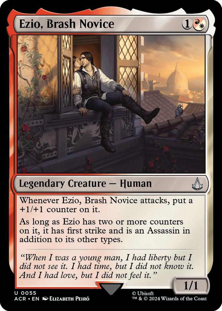 Ezio, Brash Novice 55 card from Universes Beyond: Assassin's Creed