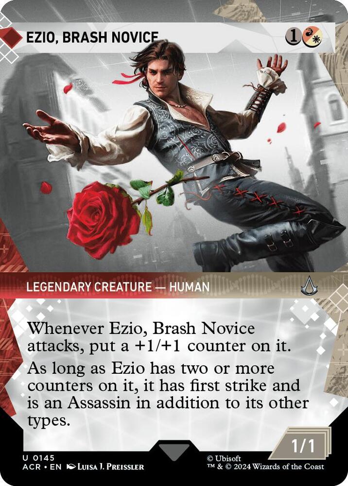 Ezio, Brash Novice (Showcase) 145 card from Universes Beyond: Assassin's Creed