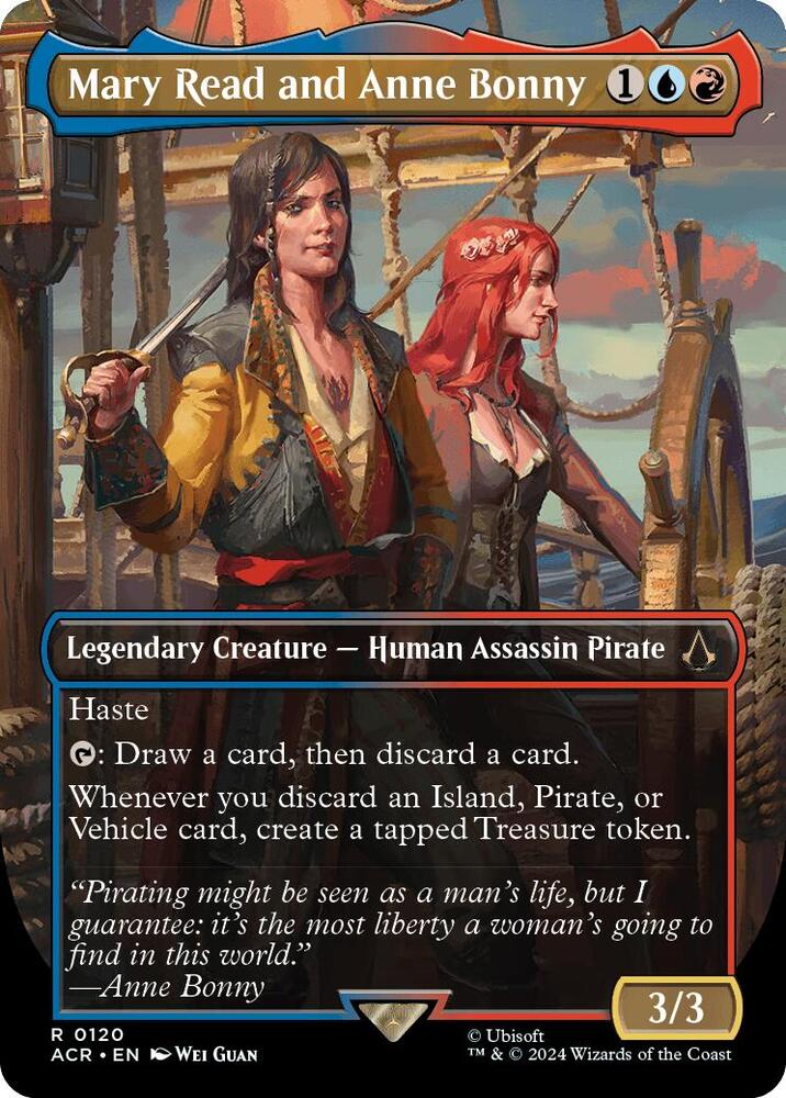 Mary Read and Anne Bonny (Borderless) 120 card from Universes Beyond: Assassin's Creed