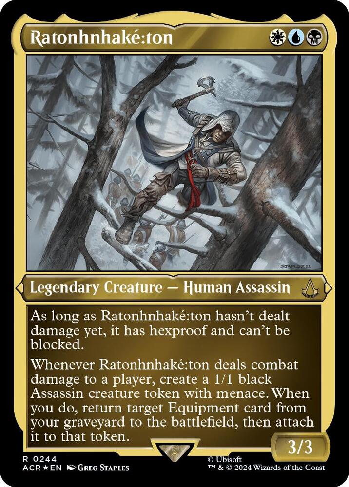 Ratonhnhake:ton (Foil Etched) 244 card from Universes Beyond: Assassin's Creed