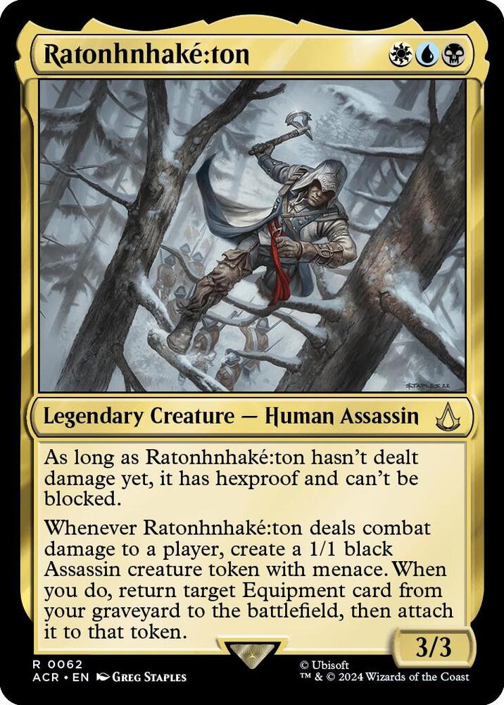 Ratonhnhake:ton 62 card from Universes Beyond: Assassin's Creed