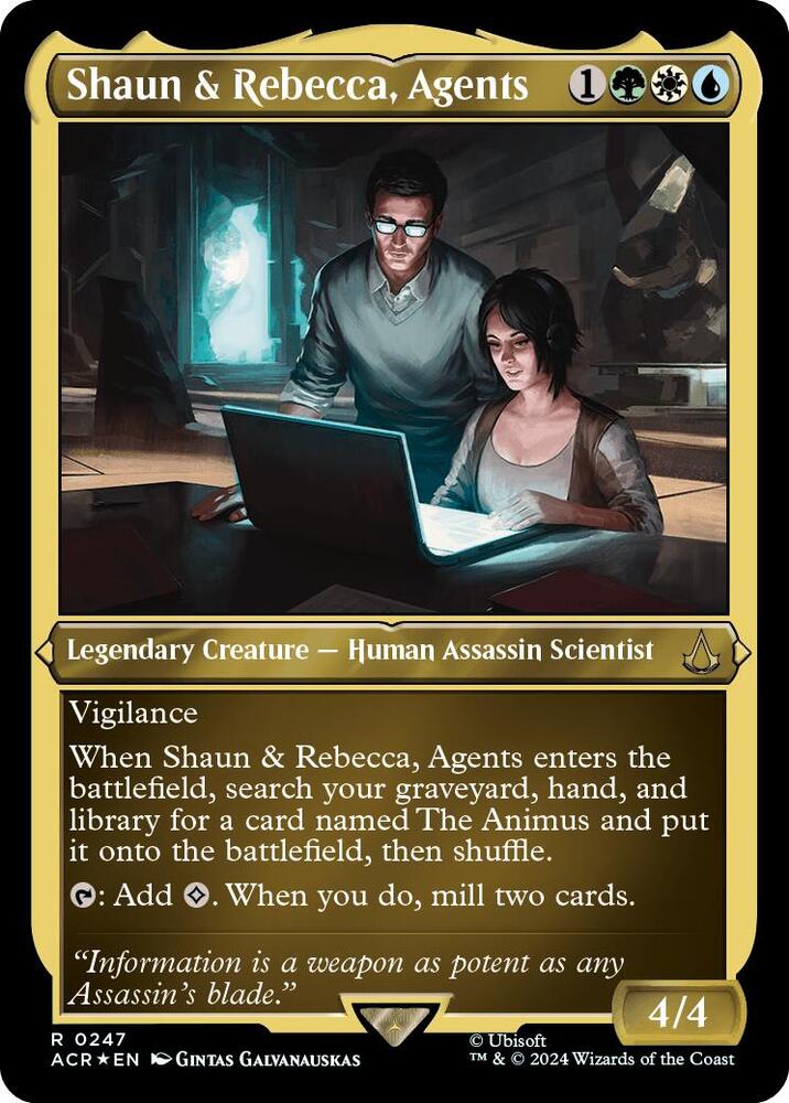 Shaun & Rebecca, Agents (Foil Etched) 247 card from Universes Beyond: Assassin's Creed