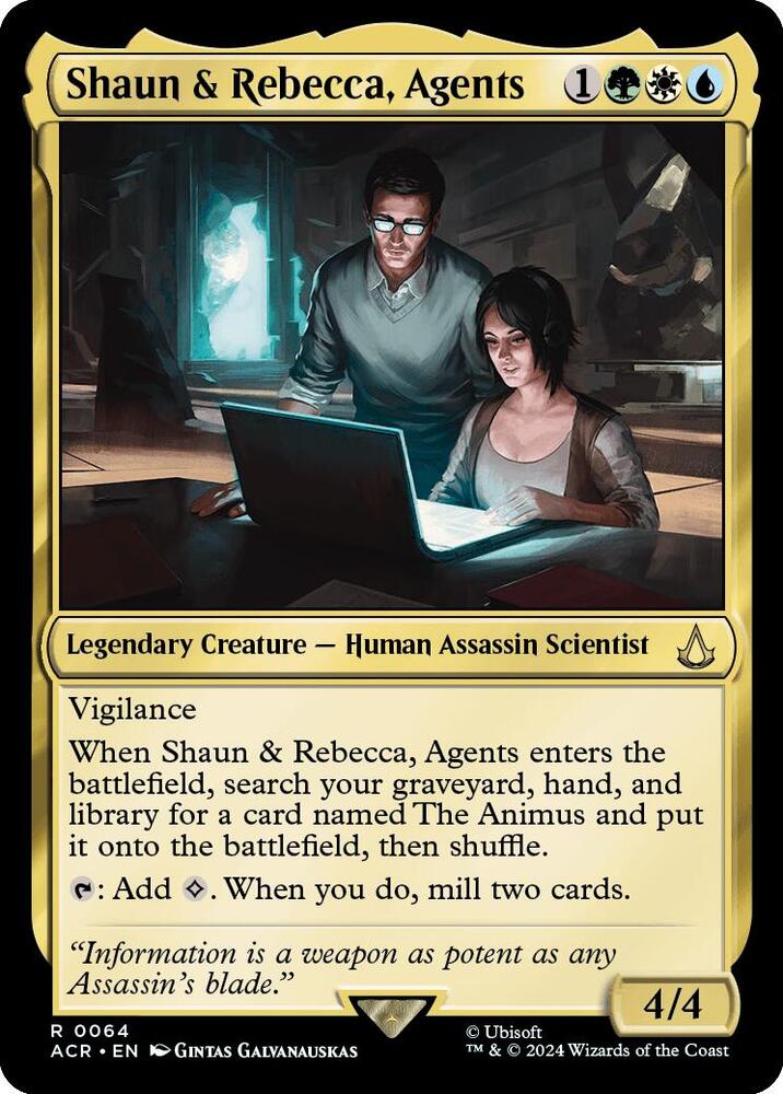 Shaun & Rebecca, Agents 64 card from Universes Beyond: Assassin's Creed
