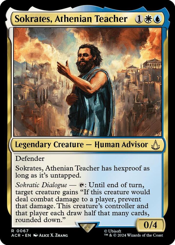 Sokrates, Athenian Teacher 67 card from Universes Beyond: Assassin's Creed
