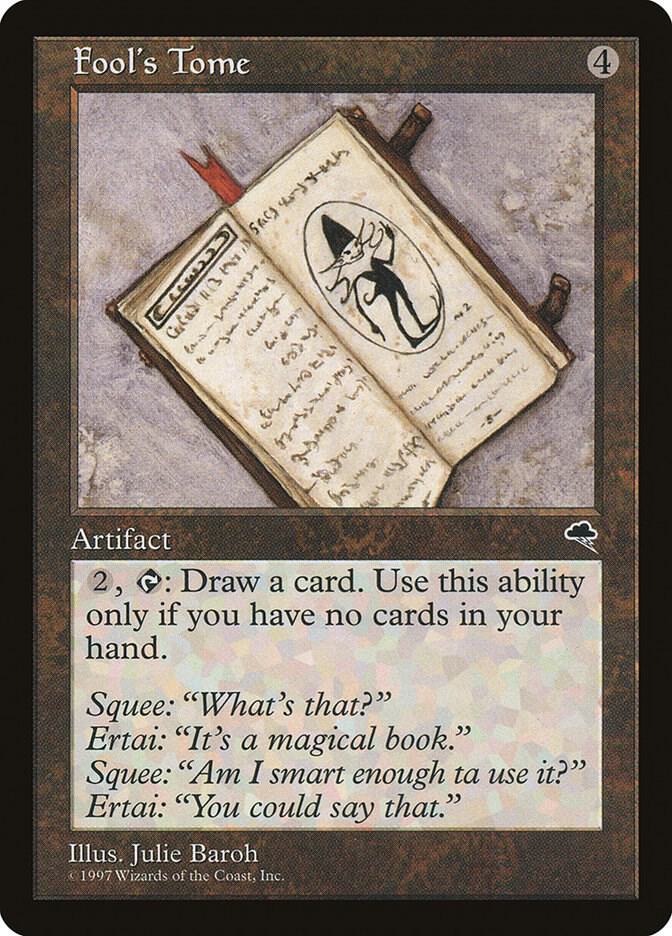 Fool's Tome 289 card from Tempest
