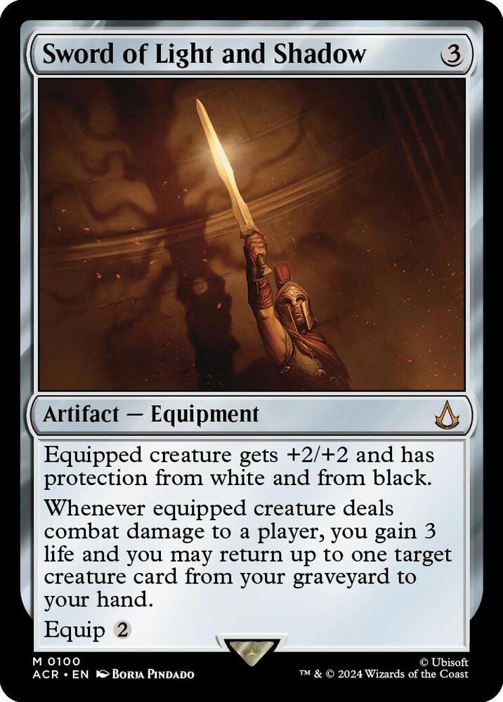 Sword of Light and Shadow 100 card from Universes Beyond: Assassin's Creed