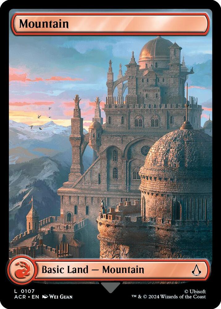 Mountain 107 card from Universes Beyond: Assassin's Creed