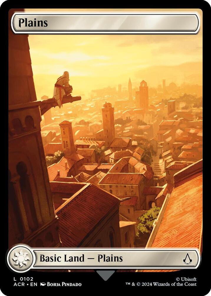 Plains 102 card from Universes Beyond: Assassin's Creed