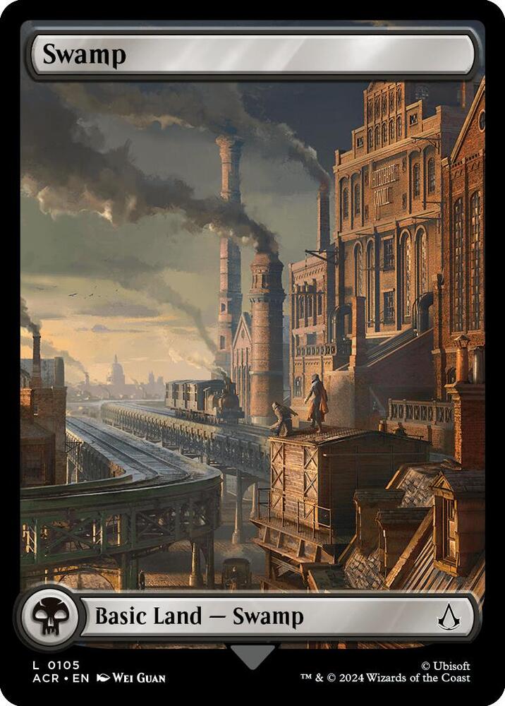 Swamp 105 card from Universes Beyond: Assassin's Creed