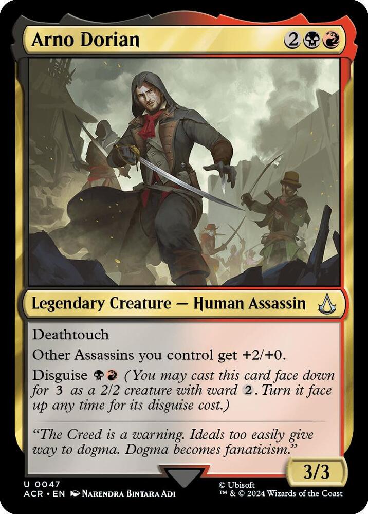 Arno Dorian 47 card from Universes Beyond: Assassin's Creed