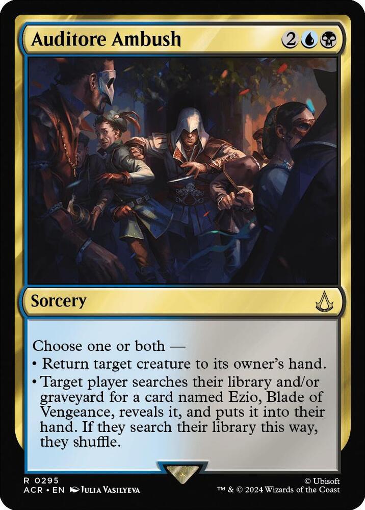 Auditore Ambush 295 card from Universes Beyond: Assassin's Creed