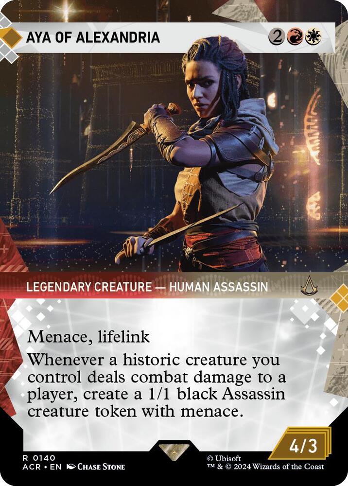 Aya of Alexandria (Showcase) 140 card from Universes Beyond: Assassin's Creed