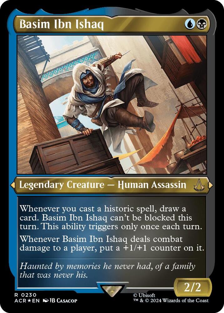 Basim Ibn Ishaq (Foil Etched) 230 card from Universes Beyond: Assassin's Creed