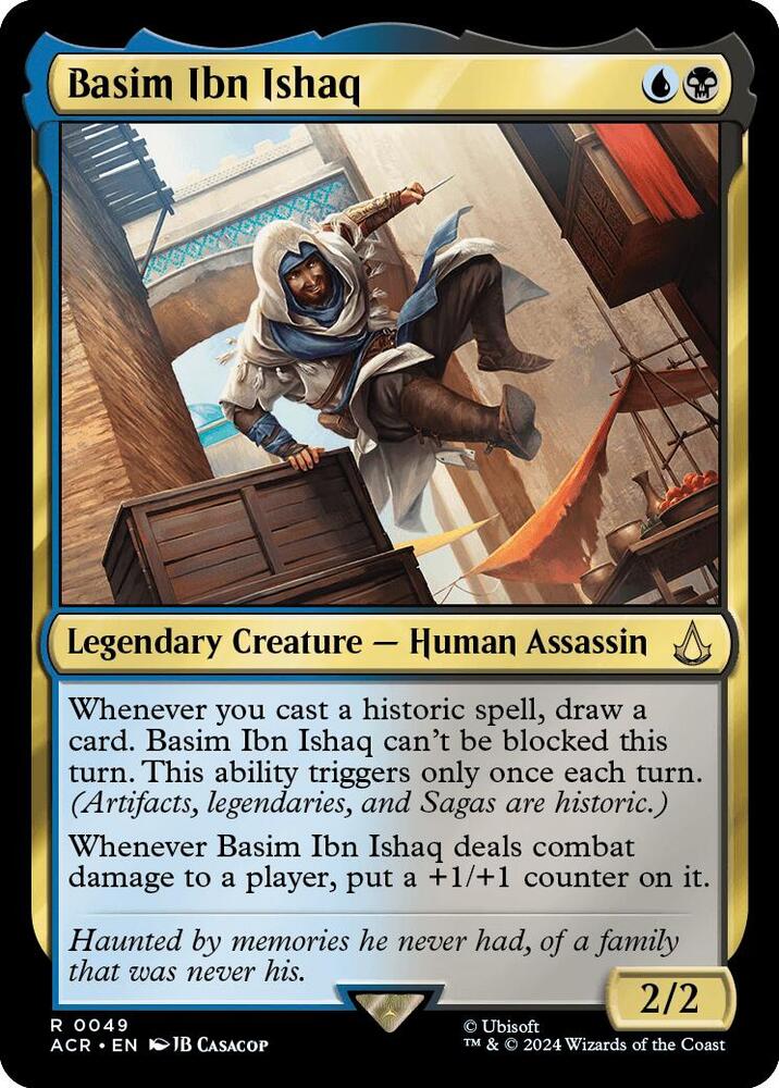 Basim Ibn Ishaq 49 card from Universes Beyond: Assassin's Creed