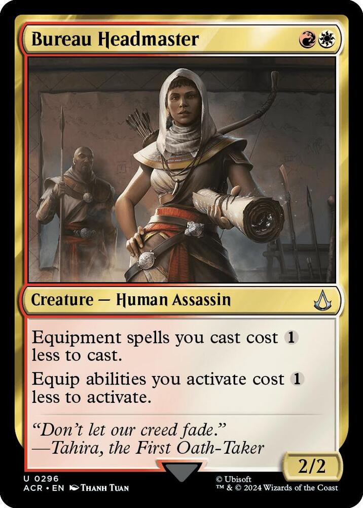 Bureau Headmaster 296 card from Universes Beyond: Assassin's Creed