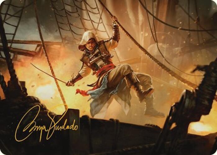 Edward Kenway Art Card (Gold-Stamped Signature) 5 card from Art Series: Universes Beyond: Assassin's Creed