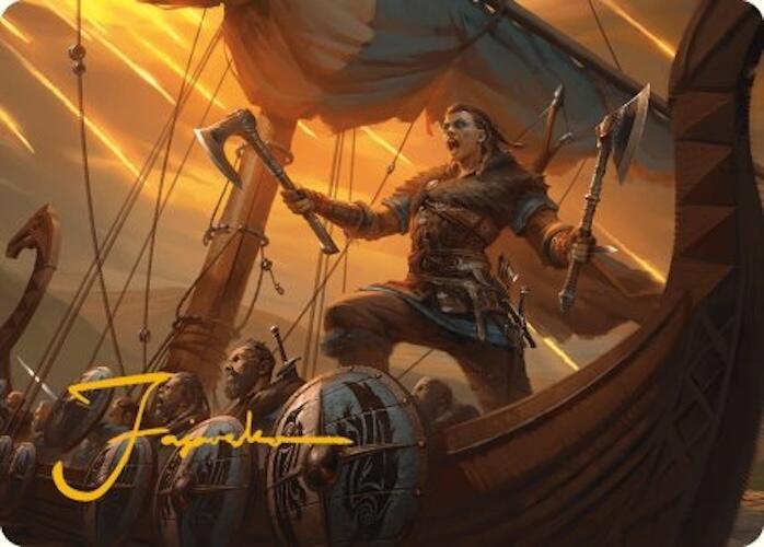 Eivor, Battle-Ready Art Card (Gold-Stamped Signature) 18 card from Art Series: Universes Beyond: Assassin's Creed