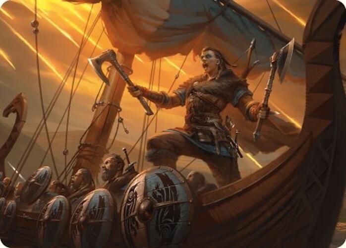 Eivor, Battle-Ready Art Card 18 card from Art Series: Universes Beyond: Assassin's Creed