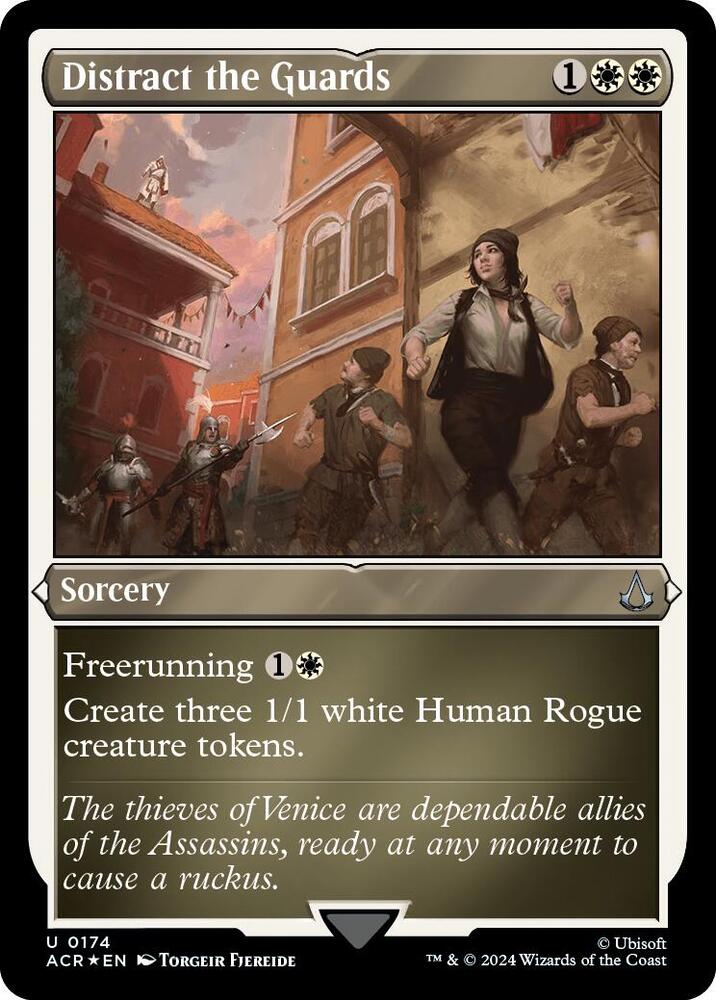 Distract the Guards (Foil Etched) 174 card from Universes Beyond: Assassin's Creed